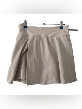 Spanx Ribbed Athletic Skort in Light Gray | Size L